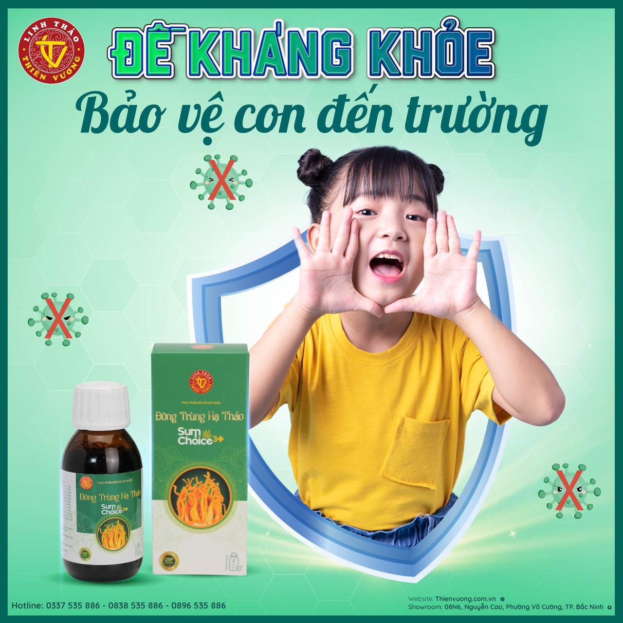 Cao bổ phế Đông trùng hạ thảo Sumchoice 3+ dạng lọ 100ml